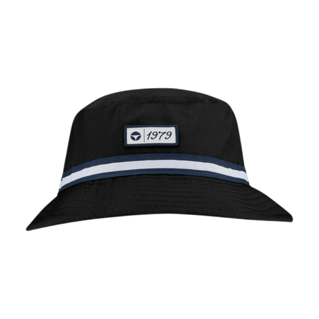 TaylorMade Vintage Twill Black Bucket Hat - One Golf