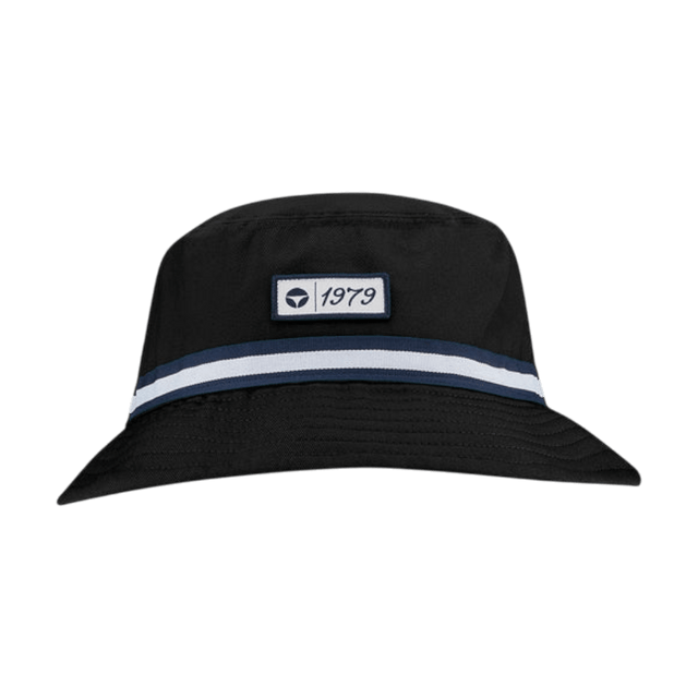 TaylorMade Vintage Twill Black Bucket Hat - One Golf