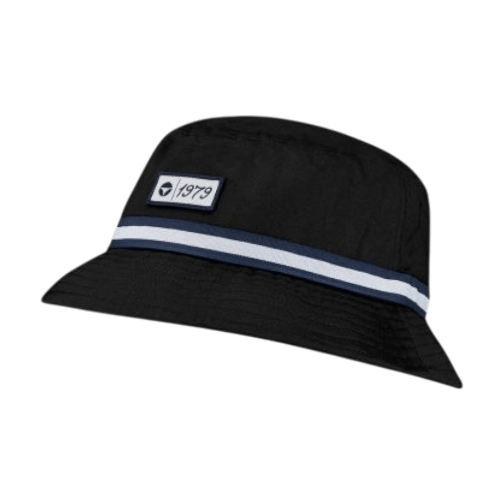 TaylorMade Vintage Twill Black Bucket Hat - One Golf