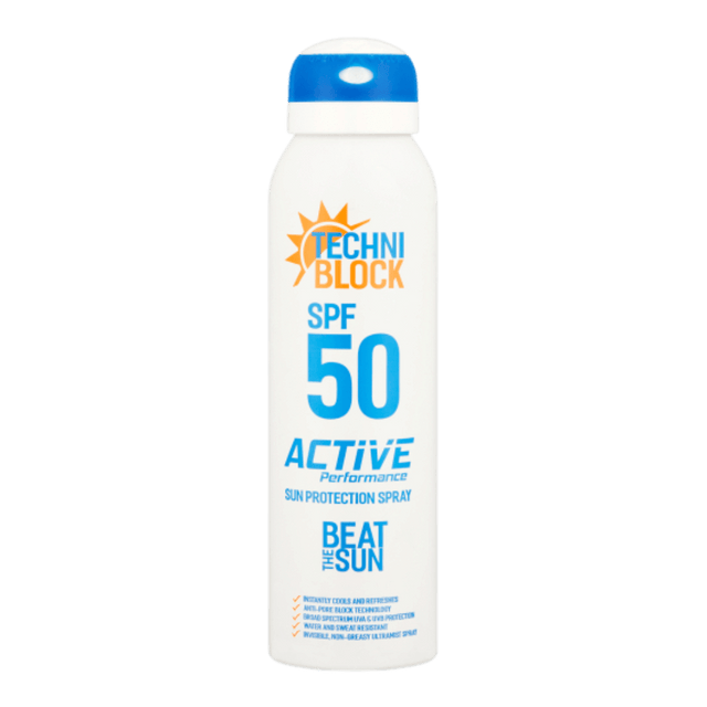 Techniblock SPF50 Sun Protection Spray (150ml) - One Golf