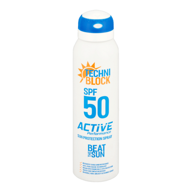Techniblock SPF50 Sun Protection Spray (150ml) - One Golf
