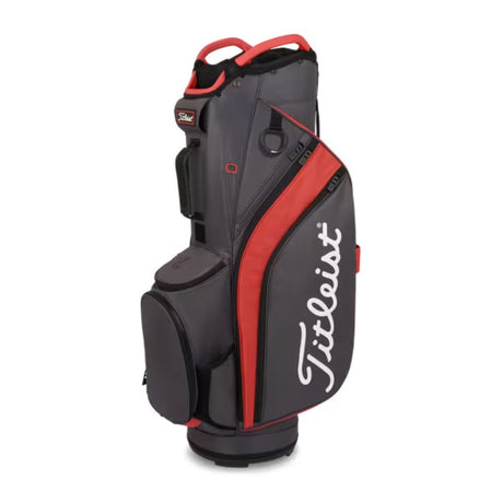 Titleist Cart 14 Bag Graphite/Island Red/Black - One Golf