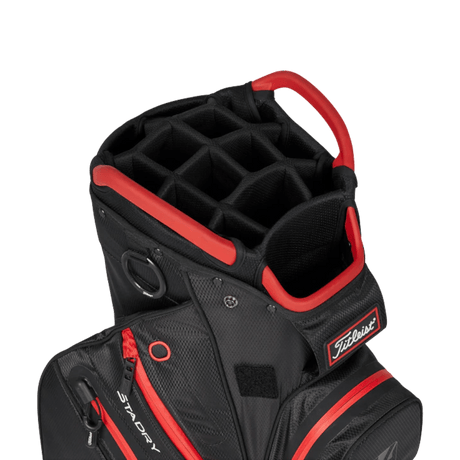 Titleist Cart 14 Stadry Black/Red Cart Bag - One Golf