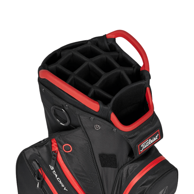 Titleist Cart 14 Stadry Black/Red Cart Bag - One Golf