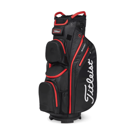 Titleist Cart 14 Stadry Black/Red Cart Bag - One Golf