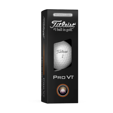 Titleist Pro V1 2025 Black AIM Performance White Golf Balls - One Golf