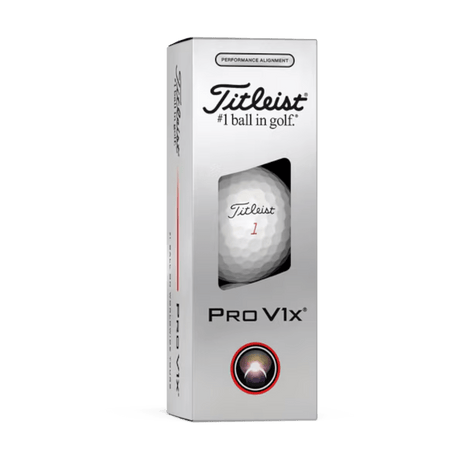 Titleist Pro V1x 2025 Black AIM Performance White Golf Balls - One Golf
