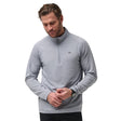 Travis Mathew Upgraded 1/4 Zip Heather Grey - One Golf