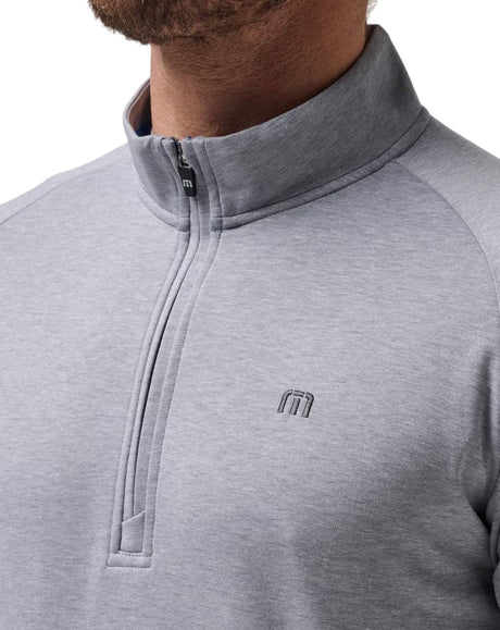 Travis Mathew Upgraded 1/4 Zip Heather Grey - One Golf