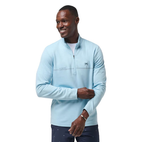 Travis Mathew Upgraded CS Dream Blue Quarter Zip - One Golf