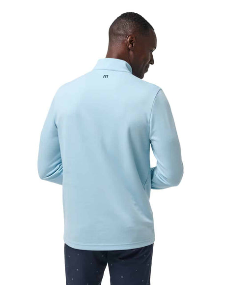 Travis Mathew Upgraded CS Dream Blue Quarter Zip - One Golf