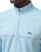 Travis Mathew Upgraded CS Dream Blue Quarter Zip - One Golf