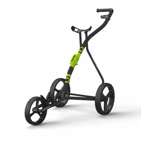 Wishbone One Charcoal/Lime Push Cart - One Golf