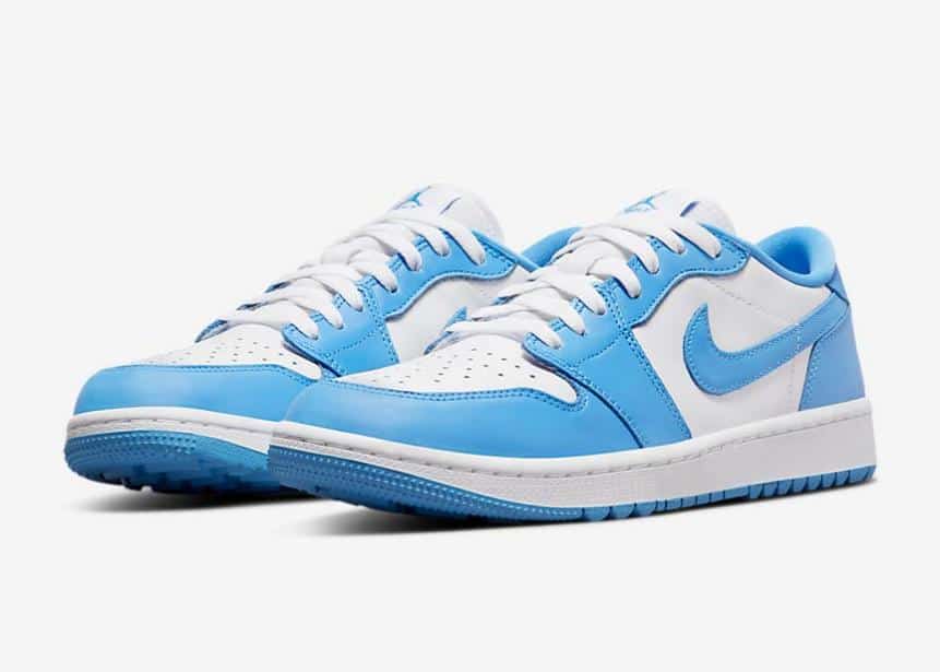 Nike Air Jordan 1 Low White/University Blue Golf Shoes One Golf