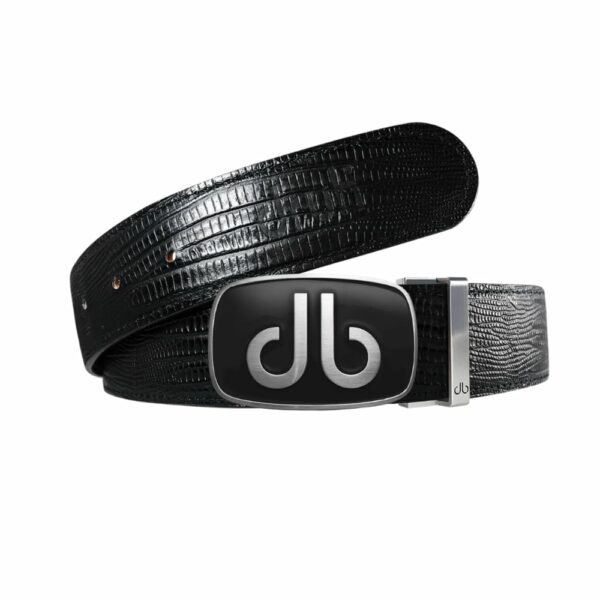 Druh Black Lizard Leather Belt