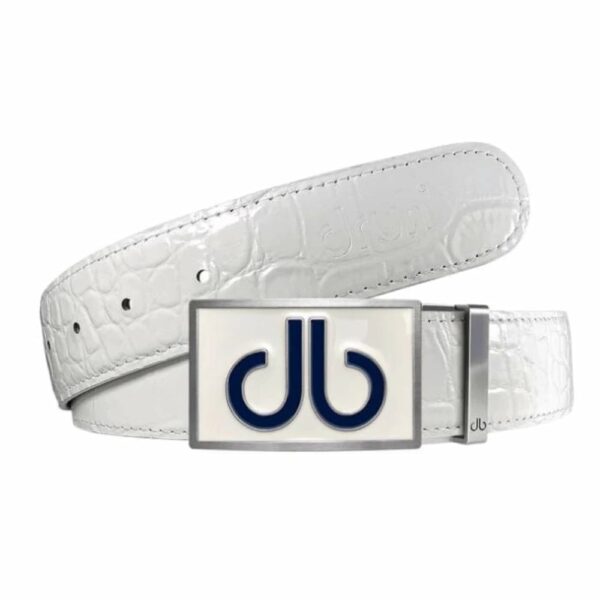 Druh White Crocodile Leather Belt