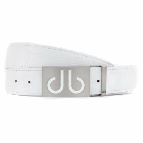Druh White Lizard Leather Belt
