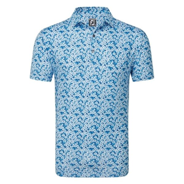 FootJoy Primrose Lisle Blue Golf Shirt