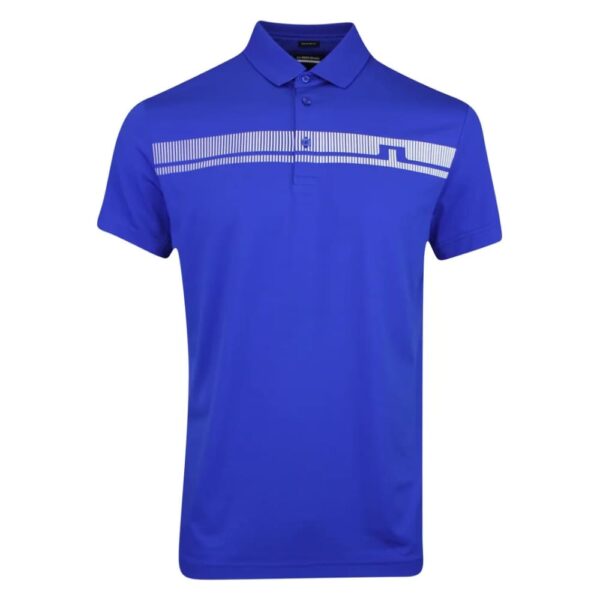 J.Lindeberg Klas Regular Fit Blue Golf Shirt
