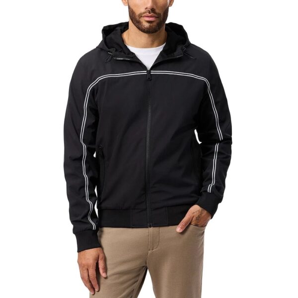 Psycho Bunny Keyport Lined Woven Zip Jacket Black