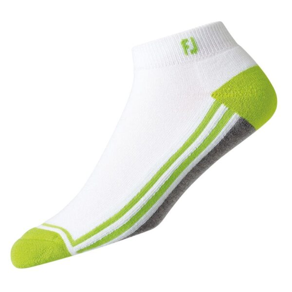 FootJoy ProDry Fashion Sport White/Lime Golf Socks