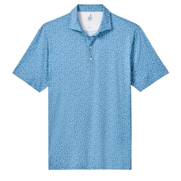 Johnnie-O Mojave Barrels Blue Polo
