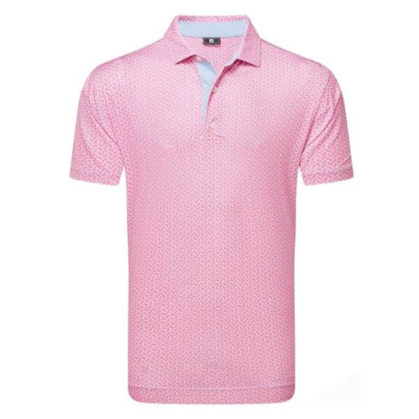 FootJoy Citrus Print Pink/Sky Golf Shirt