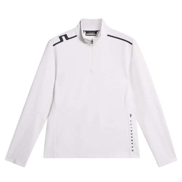 J.Lindeberg Leon Quarter Zip White Mid Layer