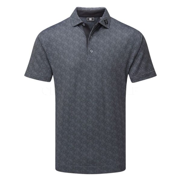 FootJoy Speckle Print Pique Black/Flint Polo