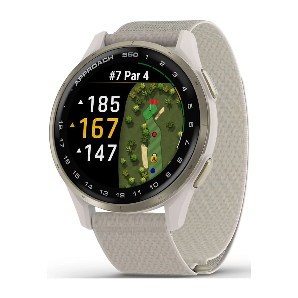 Garmin Approach S50 Cream Gold Smartwatch One Golf