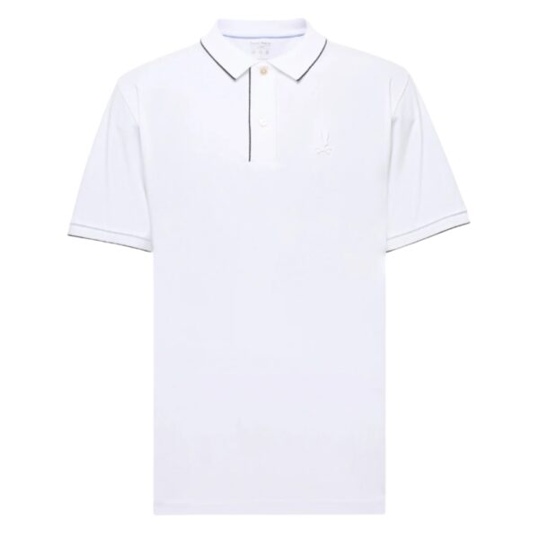 Psycho Bunny White Bryce Performance Pique Polo
