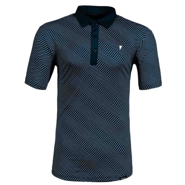 Primo Navy Chevron Classic Polo