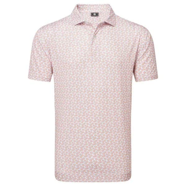 Footjoy Floral Sketch Print Lisle Polo