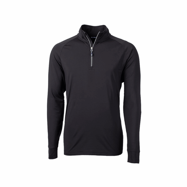 Cutter and Buck Mens Adapt Half Zip Black