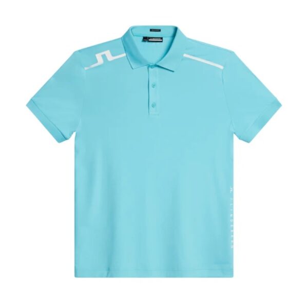 J.Lindeberg Lionel Reg Fit Blue Curacao Sky Golf Polo