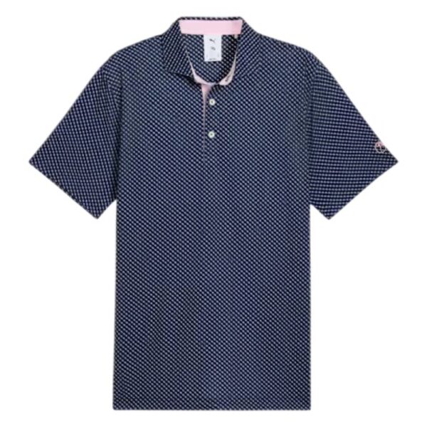 Puma X Arnold Palmer Navy/White Mic Umbrellas Golf Polo