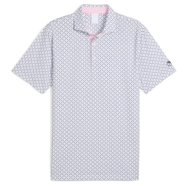 Puma X Arnold Palmer White Glow Mic Umbrellas Golf Polo