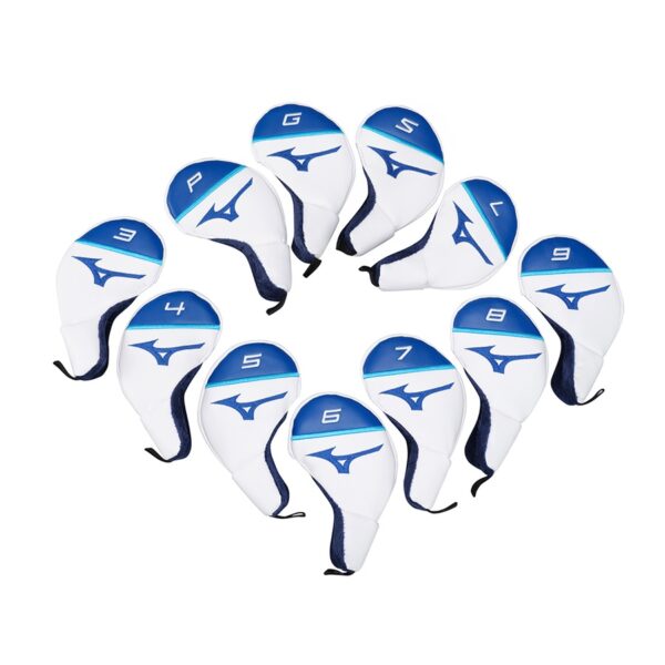 Mizuno Tour 11PC White/Blue Iron Head Covers