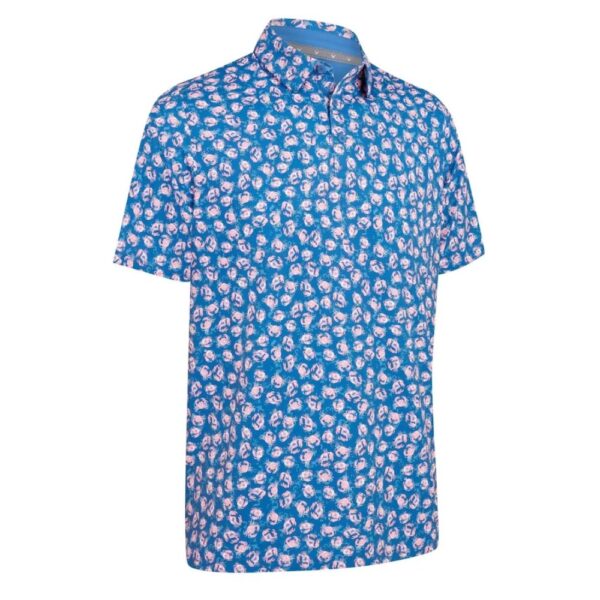 Callaway Crab Novelty Print Blue Men's Shirt